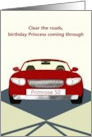 Birthday Diva Coming Through Red Car card