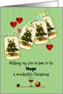 Christmas My Son in Law To Be Ornaments and Decorations card