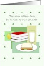 St Patrick’s Day Friends to College Students Books Sandwich Apple card