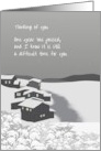 1st Anniversary of Death Thinking of You Snow on Rooftops Countryside card