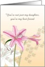 Valentine’s Day Mother to Daughter Pink Stargazer Lilies card