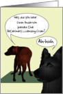 Passing Veterinary Licensing Exam Two Dogs Chatting To Each Other card