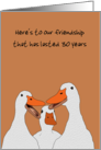 Custom Friendship Anniversary Three Ducks Chatting Away card