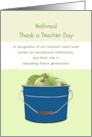 National Thank A Teacher Day UK Pail of Juicy Apples For The Teacher card