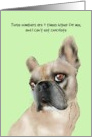 Birthday French Bulldog Convincing You It Is Only A Number card
