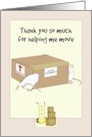 Thank You Helping Me Move Cartoon Rats Moving a Box card