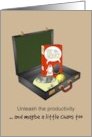 Bring Your Dog To Work Day Feeding Bowl Dog Chow Ball In Briefcase card