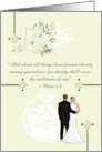 Wedding Daughter Bible Verse Bouquet Of Flowers Bride And Groom card