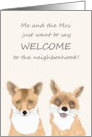 Cute Fox Couple Welcoming New Neighbor To The Neighborhood card