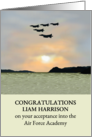 Acceptance Into Air Force Academy Formation Flying Over Water card