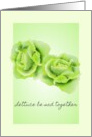 Cheer Up Encouragement Lettuce Be Sad Together Pun card