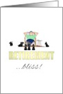 Retirement Bliss Man Relaxing in Deckchair Scottish Terriers card