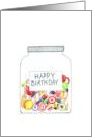 Happy Birthday Hand Drawn Jar Of Sweets card