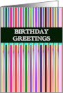 Happy Birthday Lots Of Colorful Stripes card