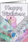 Birthday Colored Lacework card