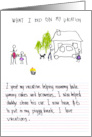 Back to Elementary School My Vacation Child’s Writing card