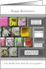 Congratulations Retirement Gardening Keyboard card