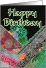 Birthday Soiree Lace Colored Lacework On Black card