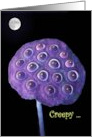 Halloween Lotus Seed Pod in Moonlight card