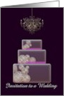 Wedding Invitation Wedding Cake and Chandelier card