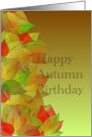 Autumn Birthday Fall Colors card