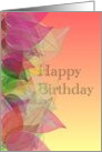 Fall Birthday Colorful Autumn Leaves card