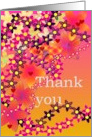 Thank You for the Gift Colorful Florals in Yellow Pink Orange Purple card