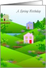 Spring Birthday Countryside in Green card