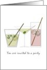 Invitation To a Party Cocktails card