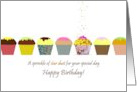 Birthday A Star Dust Dusted Cupcake In A Cupcake Lineup card