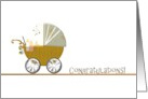 Congratulations New Baby Accessorized Baby Buggy card