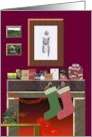 Christmas Stockings Hanging By The Fireplace card