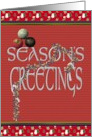 Season’s Greetings Baubles and Tinsel card