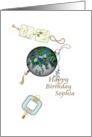 Birthday For Sophia Crystal And Glass Charms card