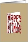 Birthday Greeting In A Cut-Out Design card