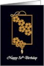 50th Birthday Gold Flower Charm card