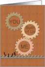 Wedding Anniversary Spouse Cogwheels in Life card