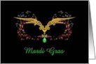 Mardi Gras Jeweled Eyes A Gold Emerald And Amethyst Mask card