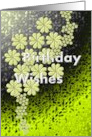Birthday Garland Of Cream Flowers On Colored Swirls card