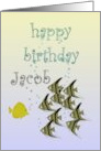 Birthday For Jacob A Shoal Of Fish Sending Birthday Greetings card