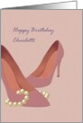 Birthday for Charlotte High Heels and Pearls card