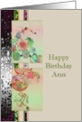 Birthday For Ann Abstract Florals In Soft Tones card