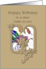 Birthday for Sister-in-Law Hand Drawn Florals in a Card Frame card