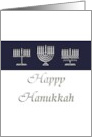 Hanukkah Menorah in Three Designs card