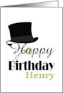 Birthday For Henry Top Hat And Monocle card