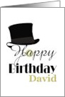 Birthday For David Top Hat And Monocle card
