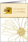 Daisy Themed Wedding Invitation card