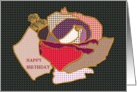 Birthday for Niece Patchwork Rose card