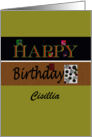 Custom Birthday Greeting Little Colorful Designs card