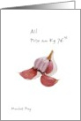 Garlic Cloves Blank card